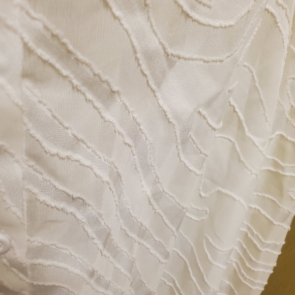 NWOT Zebra Print Semi Sheer Tunic Bishop Sleeve Size Lg - Picture 4 of 12